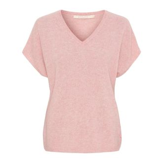 BTF-CPH Btfcph - Cashmere V-neck T-shirt - Dames - Truien - Roze - Maat: L Kasjmier