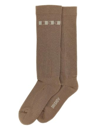 Rick Owens Sokken met jacquard - Bruin