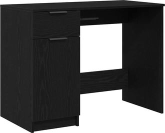 vidaXL Vidaxl - Scrivania Rovere Nero 100 X 50 X 75 Cm Legno Multistrato