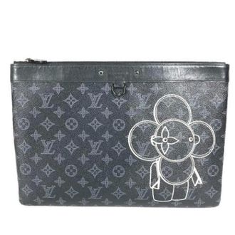 Louis Vuitton Pre-owned Monogram Eclipse Clutch - - Pre-owned - Donna - Nero - ONE SIZE