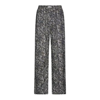Lollys Laundry Black Washed BillLL Trousers with Elastic Waist - female - Lollys Laundry - Straight Trousers - Multicolor - XS - Trousers