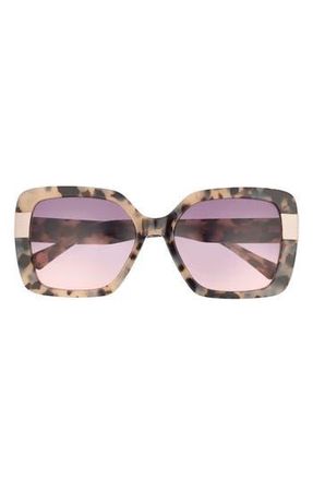 Ted Baker 56mm Gradient Square Sunglasses in Ivory Tortoise at Nordstrom Rack