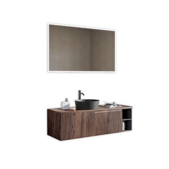 Aquadesign Mueble de ba&ntilde;o 5 piezas en mdf roble rio