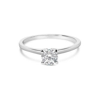 House of Brilliance 14K White Gold 1/2 Cttw Diamond Solitaire Engagement Ring at Nordstrom, Size 9