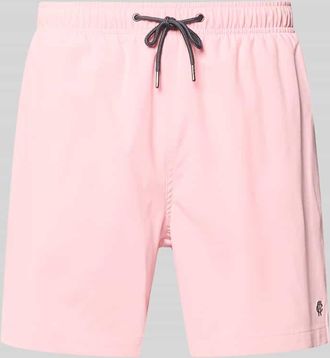 Mc Neal Badehose mit elastischem Bund und Tunnelzug in Hellrosa, Gr&ouml;&szlig;e XXL