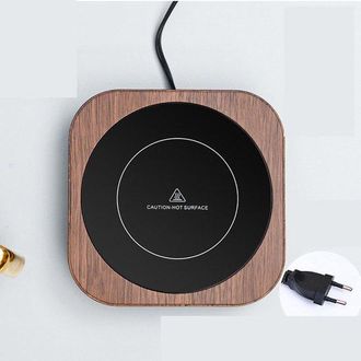 OEM Posavasos Termo Con Temperatura Constante, Calentador De Caf&eacute; - Vetas De Madera