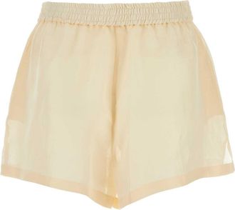 Givenchy Womens Cream Silk Blend Shorts - Size EU 36 (Womens)