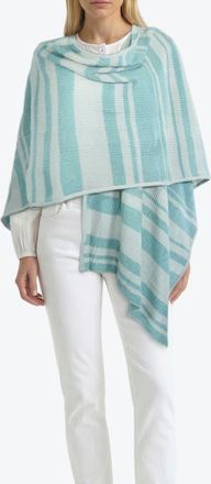 Portolano Cashmere lightweight striped shawl in Silver Cloud/silver Blue at Nordstrom