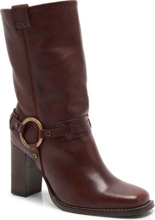 Free People Hayden Harness Bootie in Cabernet Leather at Nordstrom, Size 8.5