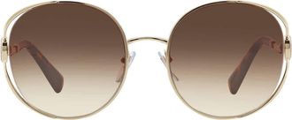 Bulgari Brown Gradient Round Ladies Sunglasses BV6181B 278/13 57