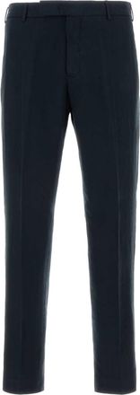 Pantaloni Torino Navy Blue Lyocell Blend Pant