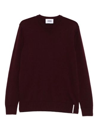 Alpha Studio crew-neck wool sweater - men - Wool - 50 - Red