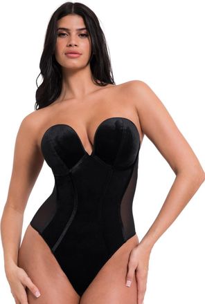 Curvy Kate Womens ST031704 Icon Plunge Strapless Padded Body - Black - Size 38FF