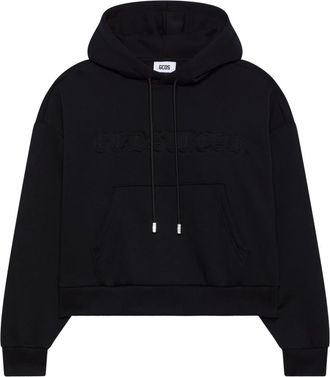 GCDS Logo Hoodie - Dames - Hoodies - Zwart - XL - Katoen - Hoodies & sweatvesten