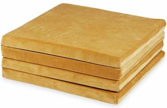 OEM Alfombra De Juego Infantil 120x120cm, Cuadrada, Plegable, Terciopelo Suave Caramelo