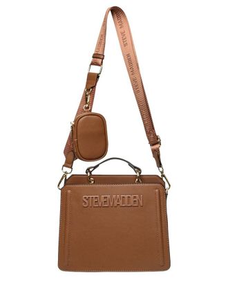 Steve Madden Logo Plaque Top Handle Satchel