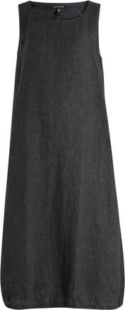 Eileen Fisher Eileen Fisher Lantern Linen Midi Dress - Charcoal - S (UK 10-12 / M)
