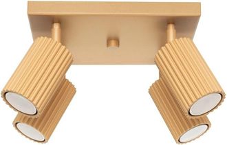 Wonderlamp Plaf&oacute;n Moto Dorado, 4 Luces