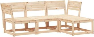 vidaXL 4 Piece Garden Lounge Set Solid Wood Pine vidaXL