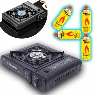 OEM Hornilla De Gas Para Camping + 4 Cartuchos 2500w