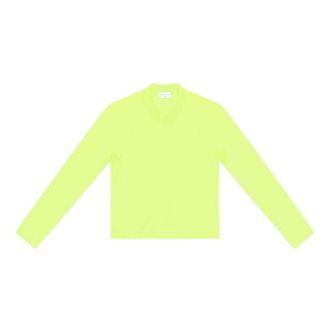Balenciaga Crewneck Long Sleeve Top Fluo Yellow 704103TMVB77204
