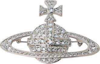 Vivienne Westwood Bas Relief Broche - Dames - Accessoires - Wit - Maat: ONE Size Leer