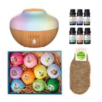 Pursonic Bath & Aromatherapy Bundle Essential Oils, Bath Bombs & More! in Multicolor at Nordstrom