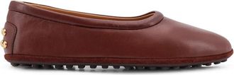 Tod's Leren Ballerinas - Dames - Ballerinas - Bruin - 38 1/2 EU - Leer - Schoenen