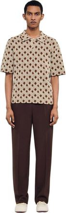 Sandro Rope jacquard shirt in Butter Cream at Nordstrom, Size X-Large