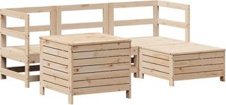 vidaXL 5 Piece Garden Sofa Set Solid Wood Pine vidaXL