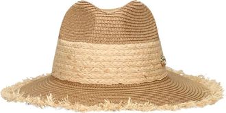 Guess Ofelia Raffia Fedora - Dames - Hoeden - Beige - L - Accessoires