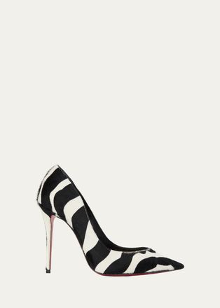 Christian Louboutin 100mm La Pigalle Zebra Calf Hair Pumps
