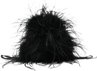 Yves Salomon Feather Clutch Bag