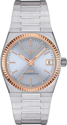 Tissot PRX Powermatic 80 Two-Tone Bracelet Watch, 35mm in Light Blue at Nordstrom