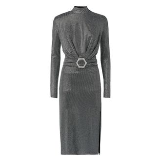 Philipp Plein Long Dress - Dames - Feestkleedjes - Grijs - XS - Polyester - Kleedjes