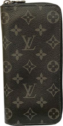 Louis Vuitton Noir Coated Canvas Long Wallet (Bi-Fold) (Pre-Owned)
