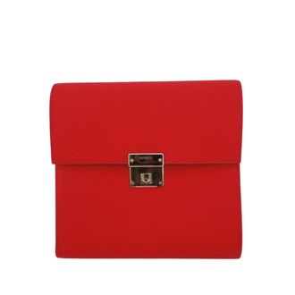 Herm&egrave;s Pink Epsom Leather Wallet (Tri-Fold) (Pre-Owned)