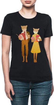 Vendax Vendax Fantastic Mr Fox Womens T-Shirt Black