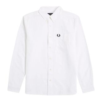 Fred Perry Casual overhemden - Heren - Overhemden - Wit - Maat: 2XL Katoen