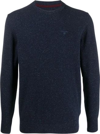 Barbour Ny 91 Navy Maglia Gebreide Kleding voor Heren - Heren - Ronde hals truien - Blauw - L - Truien & Vesten