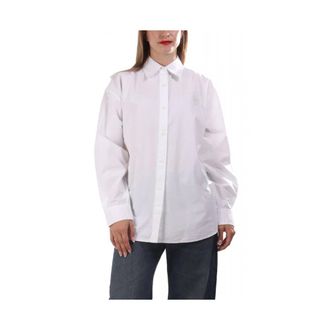 HUGO BOSS Dames, Blouses & Shirts, Wit, Maat: XL Katoen