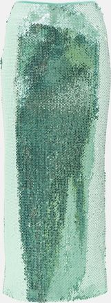 DAVID KOMA Sequined midi skirt