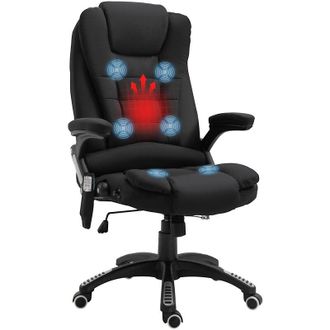 Vinsetto Vinsetto - Office Chair w/ Heating Massage Points Relaxing Reclining Black