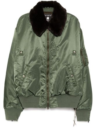 MASTERMIND WORLD Bomber con zip - Verde