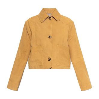 Paul Smith Leather Jackets, female, Beige, Size: XS Suede Jacket