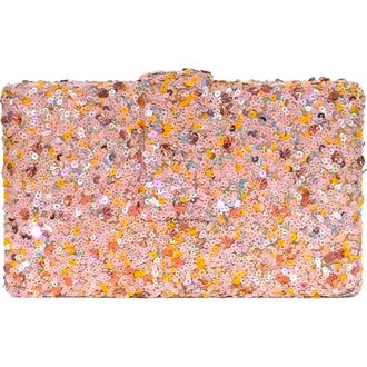 Simitri Fusion Sequin Kitsch Clutch in Bellini at Nordstrom