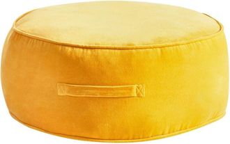 Beliani Pouffe YULLE Velvet Yellow