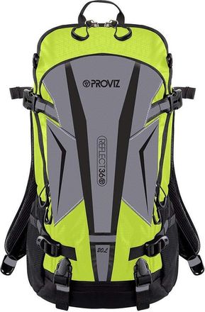 Proviz REFLECT360 Reflective Touring Backpack 20L, Multi-Use Sports Hi Viz Rucksack Bag Hi Visibility, Yellow