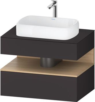 Duravit Duravit - Qatego Consola Mueble Bajo Lavabo, 1 Extra&iacute;ble, 1 Caj&oacute;n