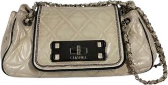 Chanel Pre-owned Vintage Shoulder Bag - Dames - Vintage Schoudertas - Beige - ONE Size - Leer - Vintage